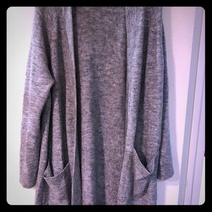 Long grey cardigan